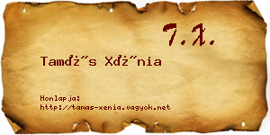 Tamás Xénia névjegykártya