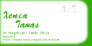 xenia tamas business card