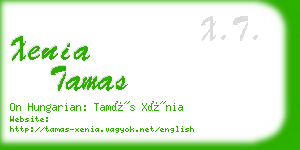 xenia tamas business card